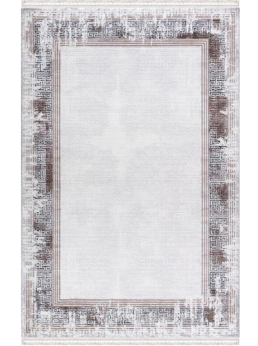 Merinos Rodin 60894 Kahverengi 10 mm Akrilik Toz Tutmaz Yıkanabilir Kalın Kaymaz Dikdörtgen Makine Dokuma Salon Halısı 60x100 cm