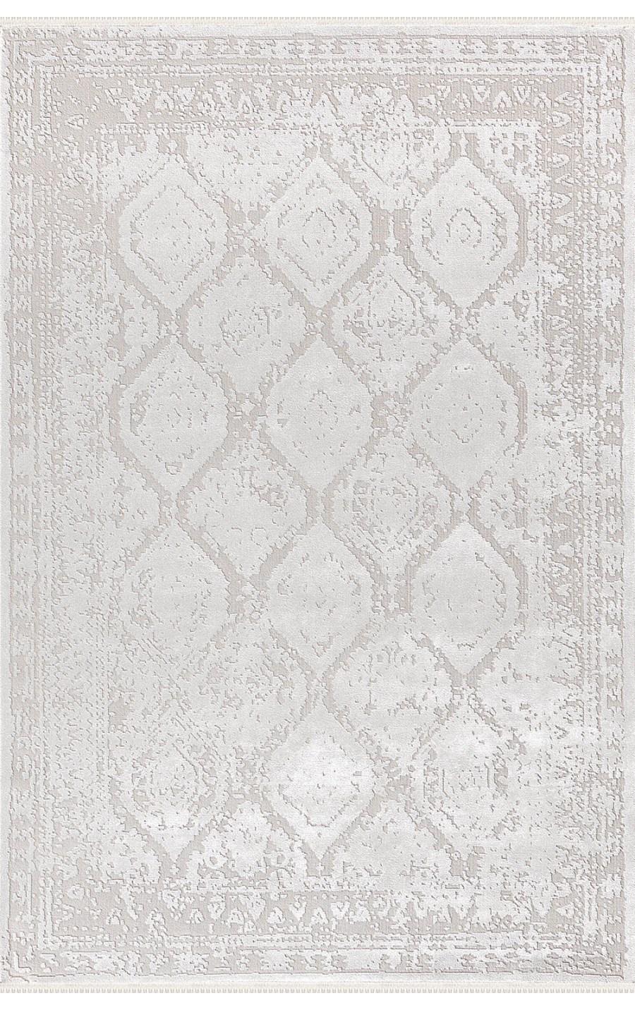 Padişah Viva Krem 7 mm Akrilik Toz Tutmaz Yıkanabilir İnce Kaymaz Dikdörtgen Makine Dokuma Salon Halısı 140x200 cm