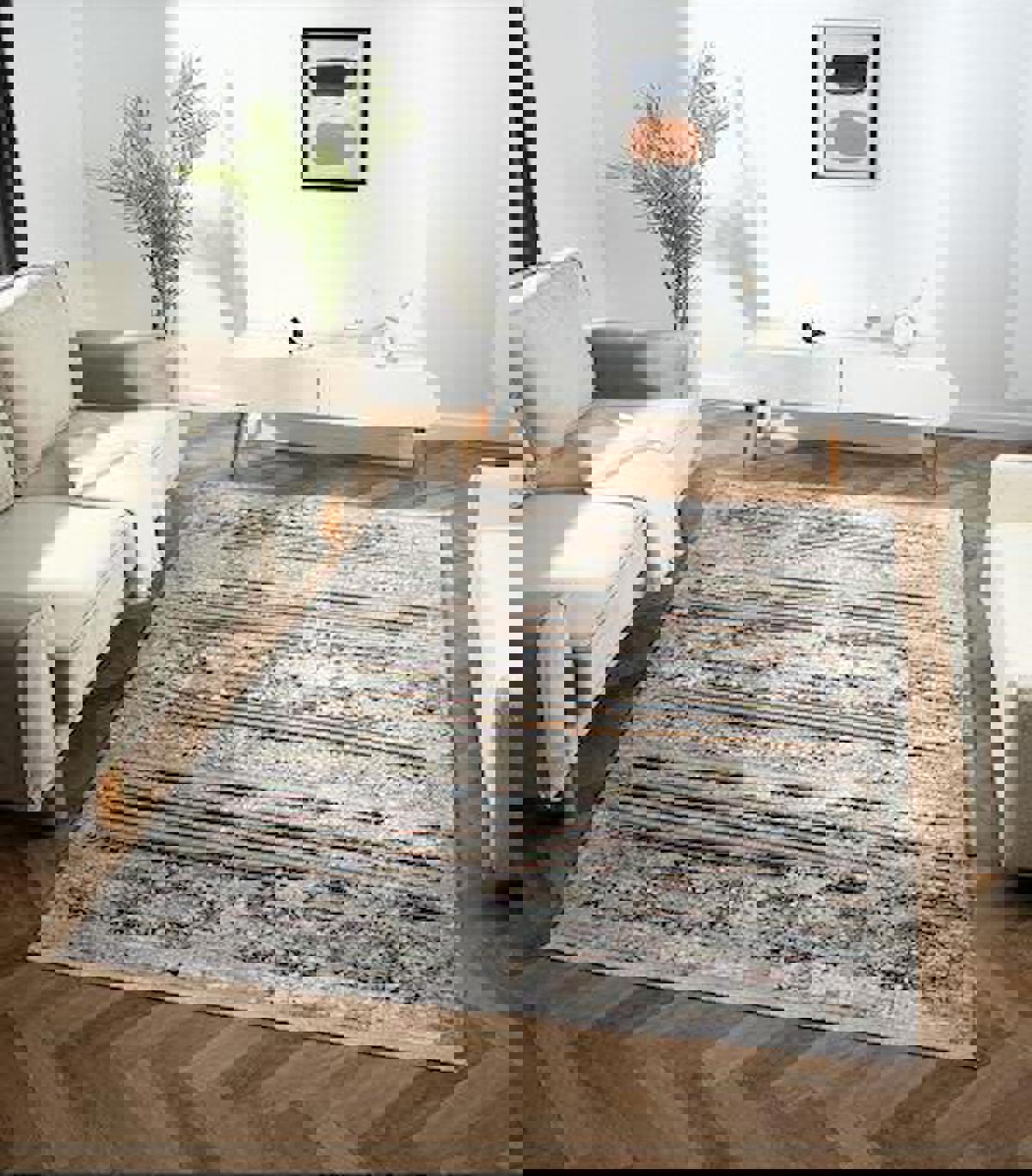 Çam Halı Karen KN004M Krem 7 mm Polyester Silinebilir Yıkanabilir Orta Dikdörtgen Makine Dokuma Salon Halısı 200x290 cm