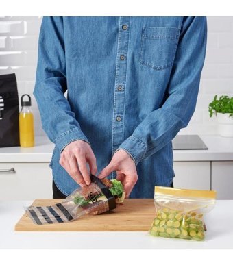 Ikea Istad Küçük Buz Dolabı Poşeti 60 Adet Sarı Kırmızı
