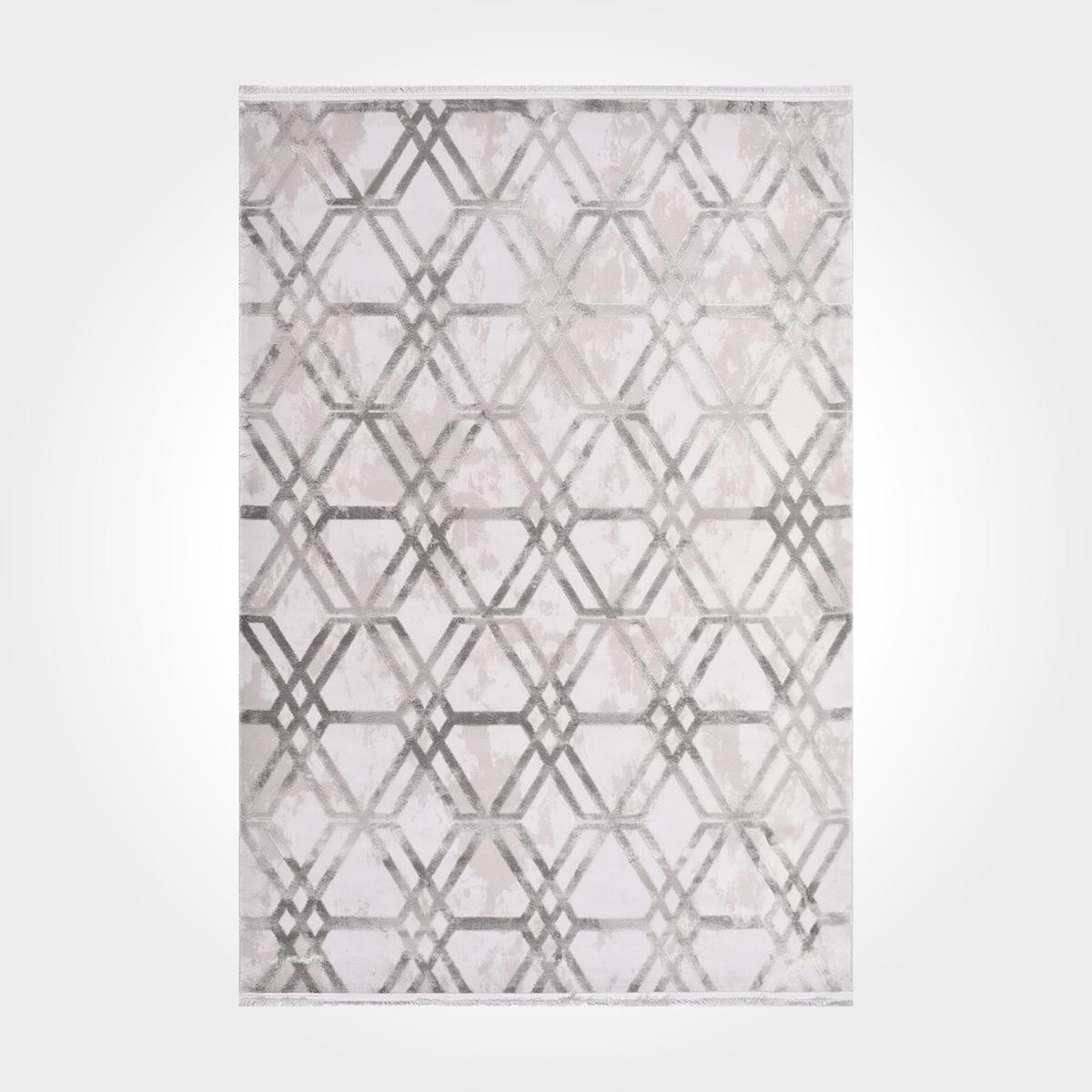 Dekozer Gri 9 mm Pamuk Yıkanabilir İnce Kaymaz Taban Dikdörtgen Makine Dokuma Salon Halısı 100x400 cm