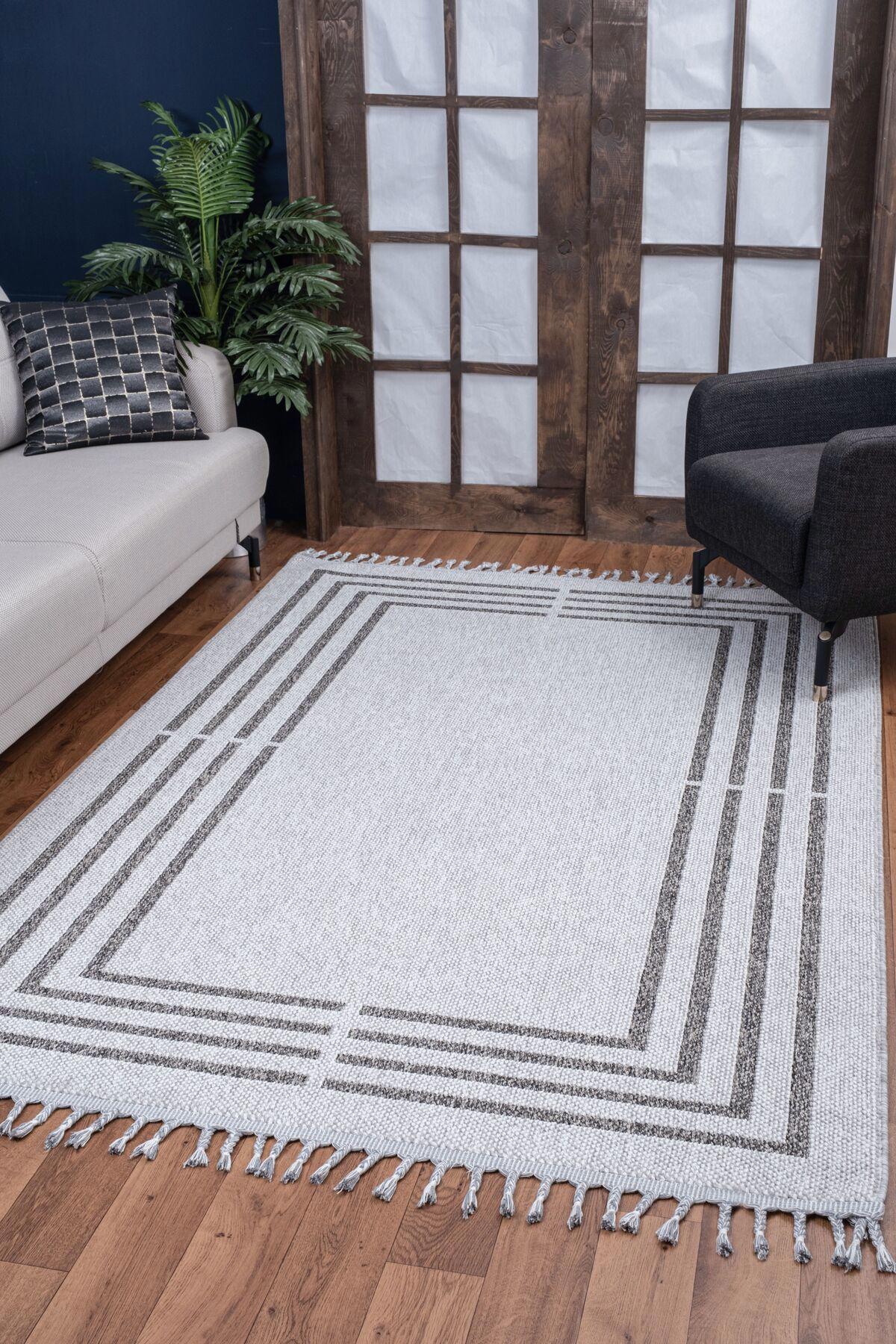 Valery Home Nirvana Krem 12 mm Polipropilen Yumuşak Yıkanabilir İnce Kaymaz Dikdörtgen Makine Dokuma Salon Halısı 80x300 cm
