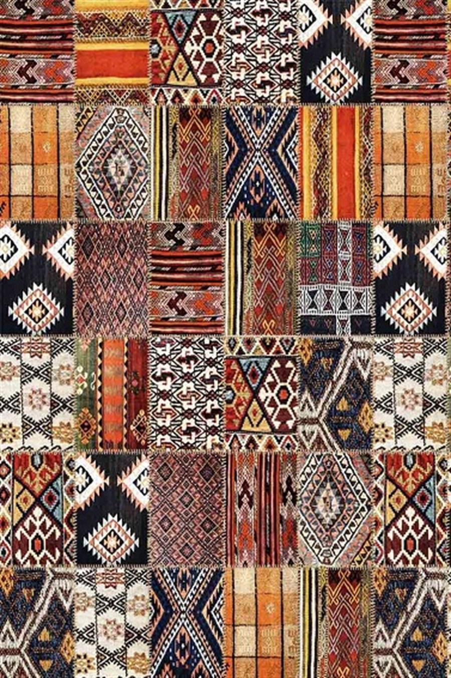 Kreasyon Halı Pandora 2752 Siyah 5 mm Polyester Yıkanabilir İnce Kaymaz Pamuk Taban Dikdörtgen Makine Dokuma Salon Halısı 120x200 cm