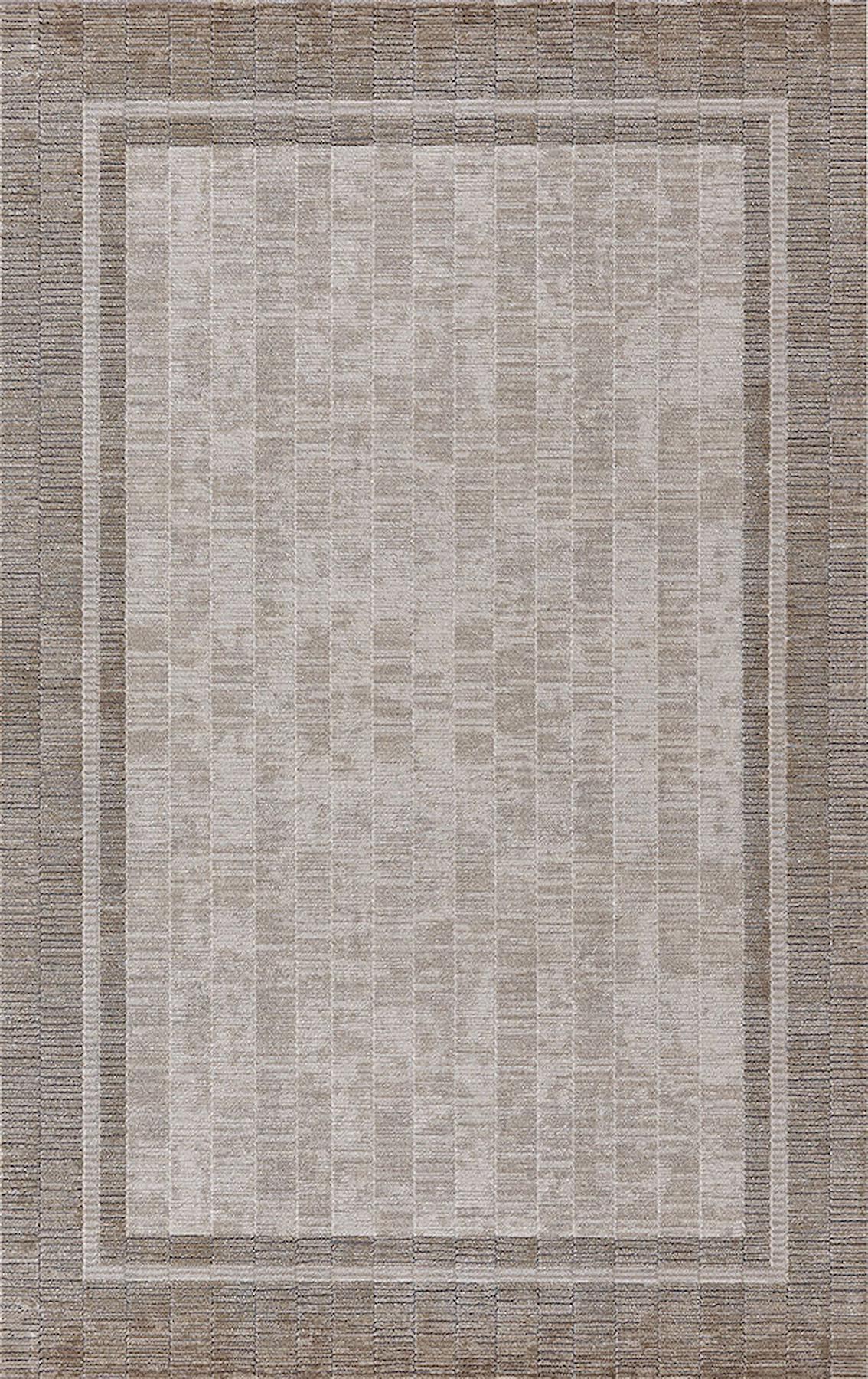 Merinos Country 36201 Kahverengi 9 mm Akrilik Antibakteriyel Yıkanabilir İnce Kaymaz Soyut Temalı Dikdörtgen Makine Dokuma Salon Halısı 120x160 cm