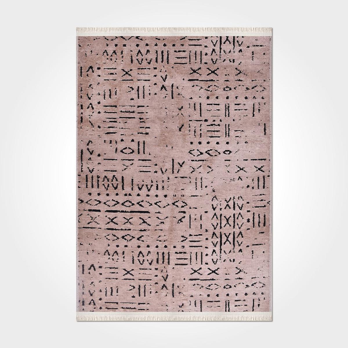 Crea Halı Vena 8011S Krem 7 mm Pamuk-Polyester Toz Tutmaz Yıkanabilir Orta Dikdörtgen Makine Dokuma Salon Halısı 80x200 cm