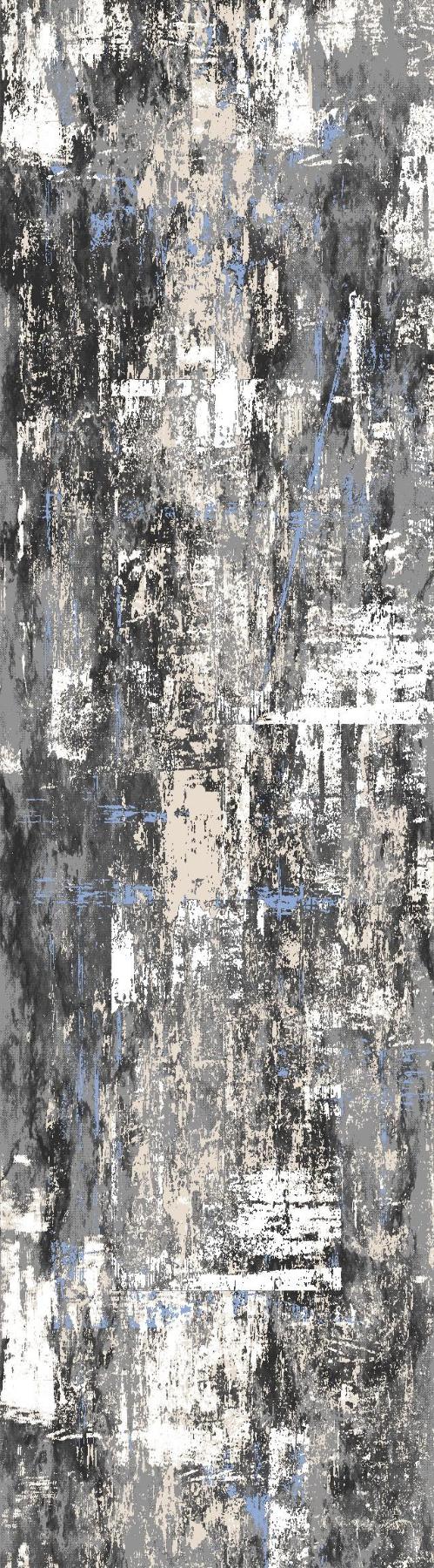 Atlas Halı Mood MD15A Gri Akrilik Yıkanabilir İnce Kaymaz Jüt Taban Dikdörtgen Makine Dokuma Salon Halısı 160x230 cm