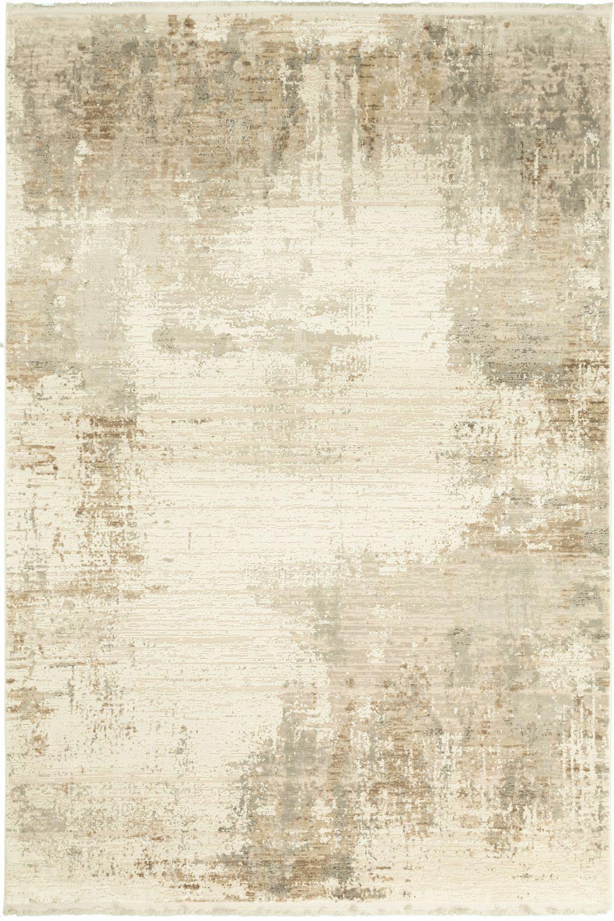 La Boutique Bianca BC05 Krem 10 mm Viskon Toz tutmaz Yıkanabilir İnce Kaymaz Dikdörtgen Makine Dokuma Salon Halısı 90x180 cm