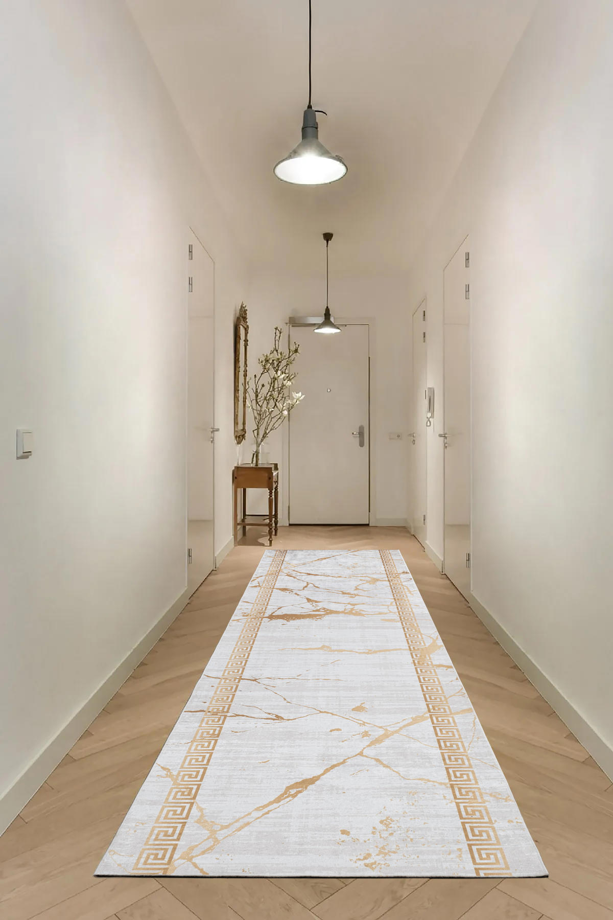 Valery Home Bianca Krem 12 mm Polipropilen Yıkanabilir Orta Kaymaz Dot Taban Dikdörtgen Makine Dokuma Antre Halısı 100x150 cm