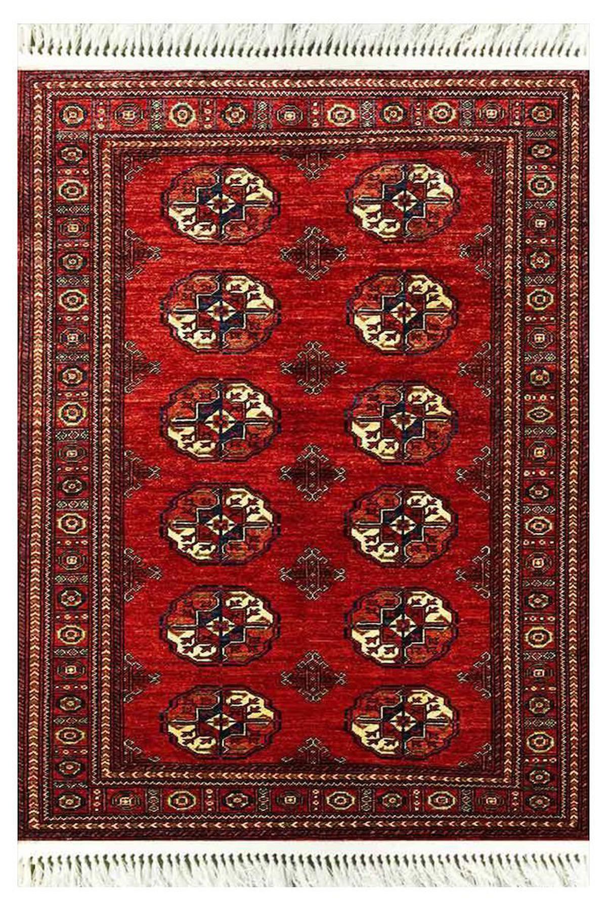 Prizma Home V6019 Çok Renkli Pamuk Toz Tutmaz Yıkanabilir Orta Dikdörtgen Makine Dokuma Oturma Odası-Salon Halısı 120x160 cm