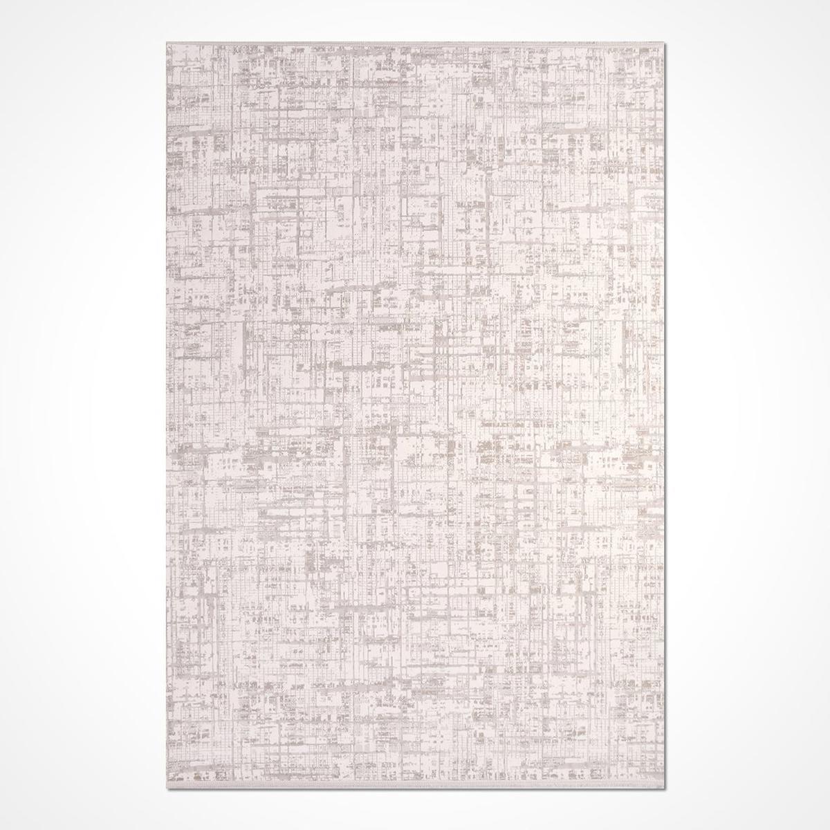 Crea Halı Galyon 16151 Krem 8 mm Akrilik Toz Tutmaz Yıkanabilir Orta Soyut Temalı Dikdörtgen Makine Dokuma Salon Halısı 200x300 cm