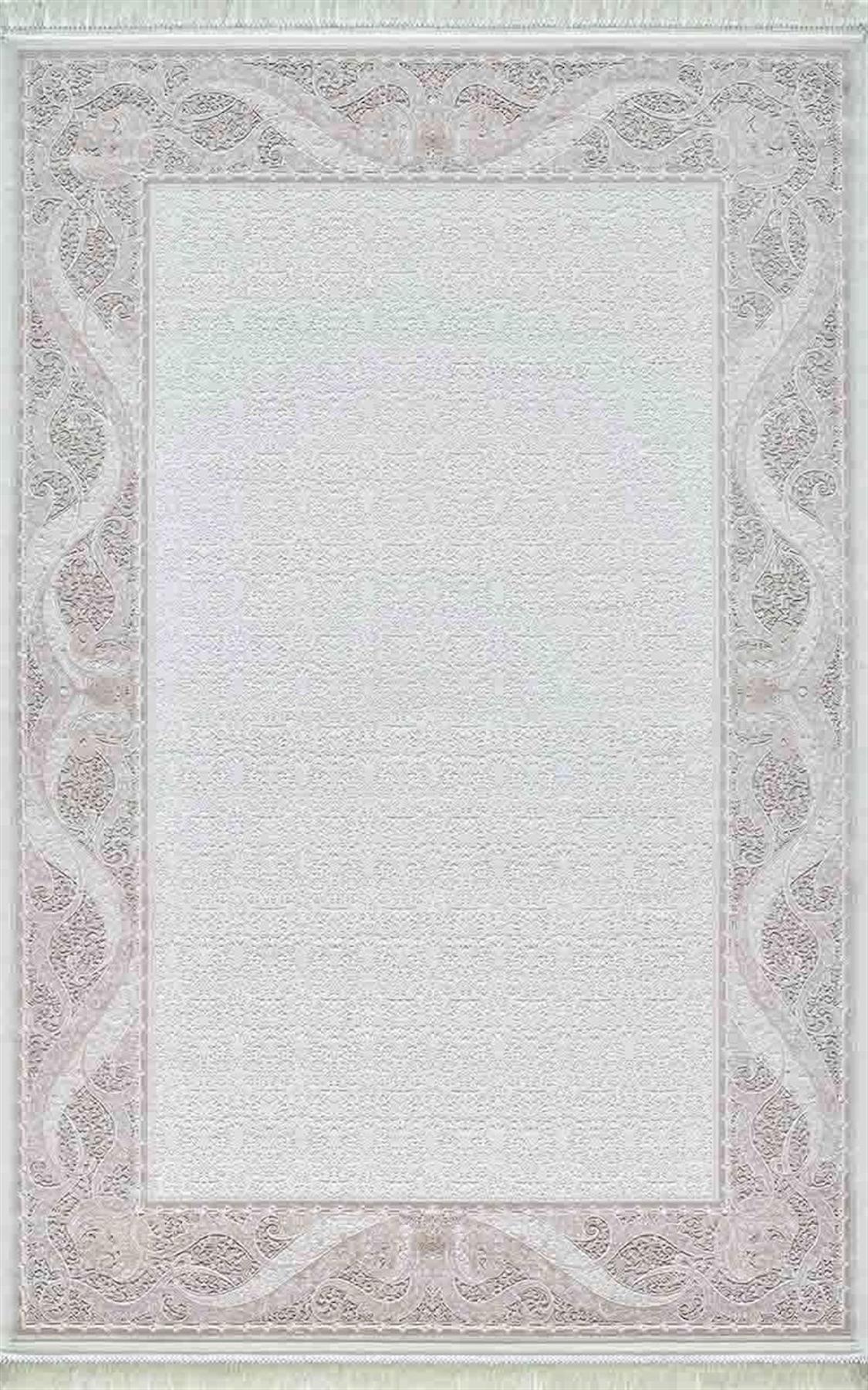 Artemis Halı Palace 8020A Bej-Krem 7 mm Akrilik Yıkanabilir İnce Kaymaz Jüt Taban Dikdörtgen Makine Dokuma Salon Halısı 120x180 cm