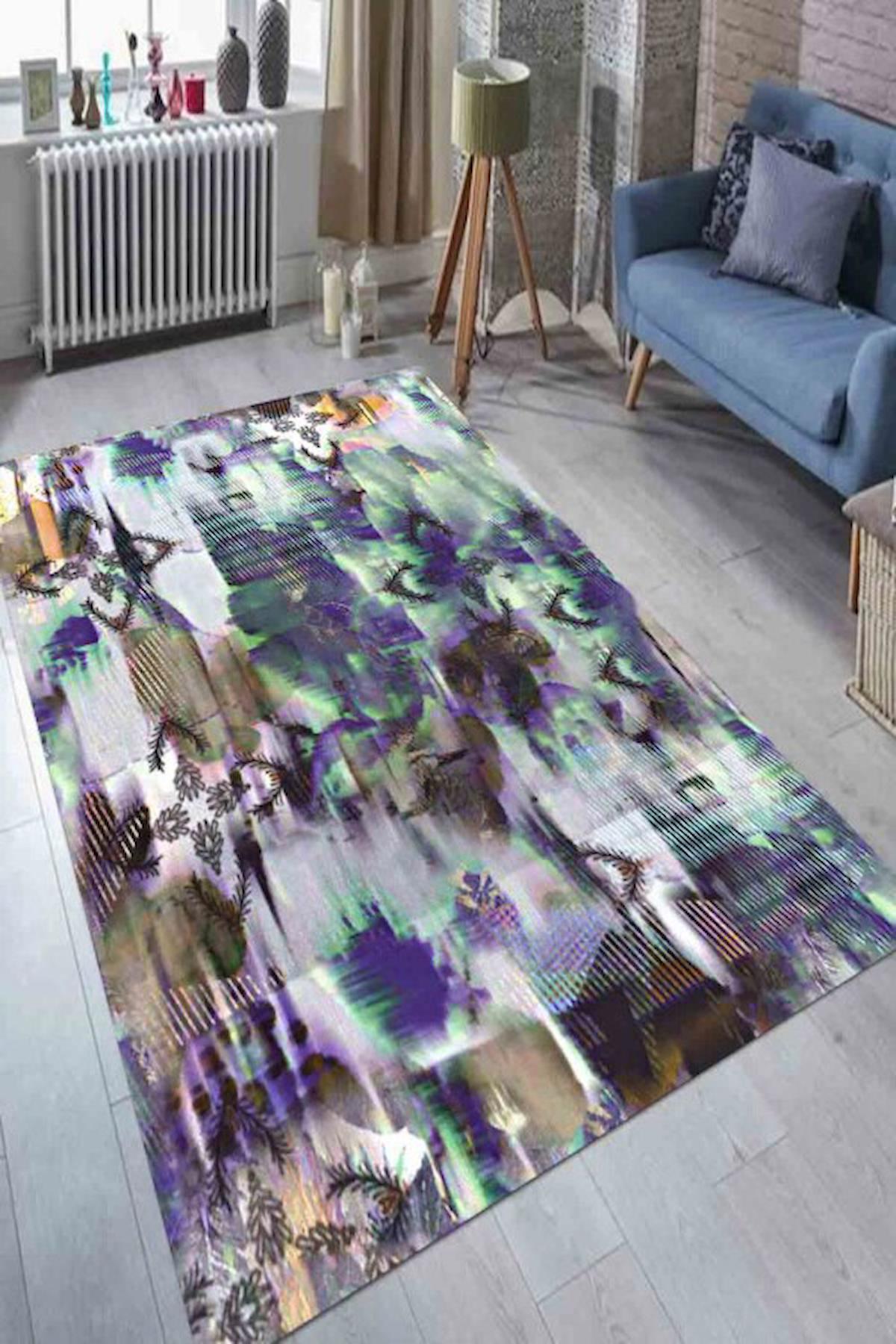 Homefesto Krem 5 mm Polyester Leke Tutmaz Yıkanabilir İnce Kaymaz Taban Dikdörtgen Makine Dokuma Salon Halısı 300x400 cm