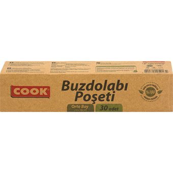 Cook Doğada Çözünür Orta Buz Dolabı Poşeti 30 Adet