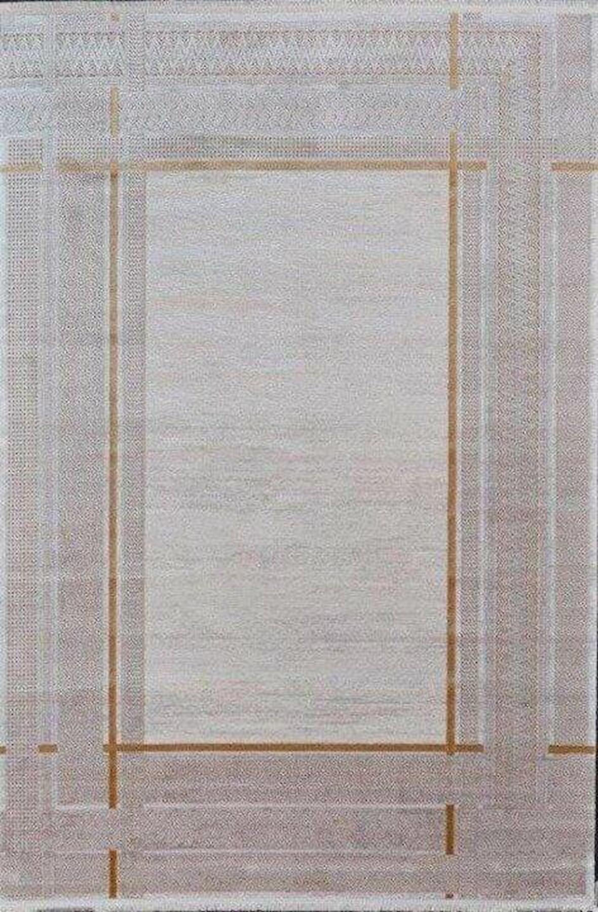 Gümüşsuyu 15470 Sarı 6 mm Pamuk Toz Tutmaz Yıkanabilir İnce Kaymaz Dikdörtgen Makine Dokuma Salon Halısı 100x150 cm