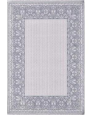 Royal Halı Roma XR01A Gri-Mavi 10 mm Akrilik Antibakteriyel Yıkanabilir Kalın Kaymaz Lateks Taban Dikdörtgen Makine Dokuma Salon Halısı 100x150 cm