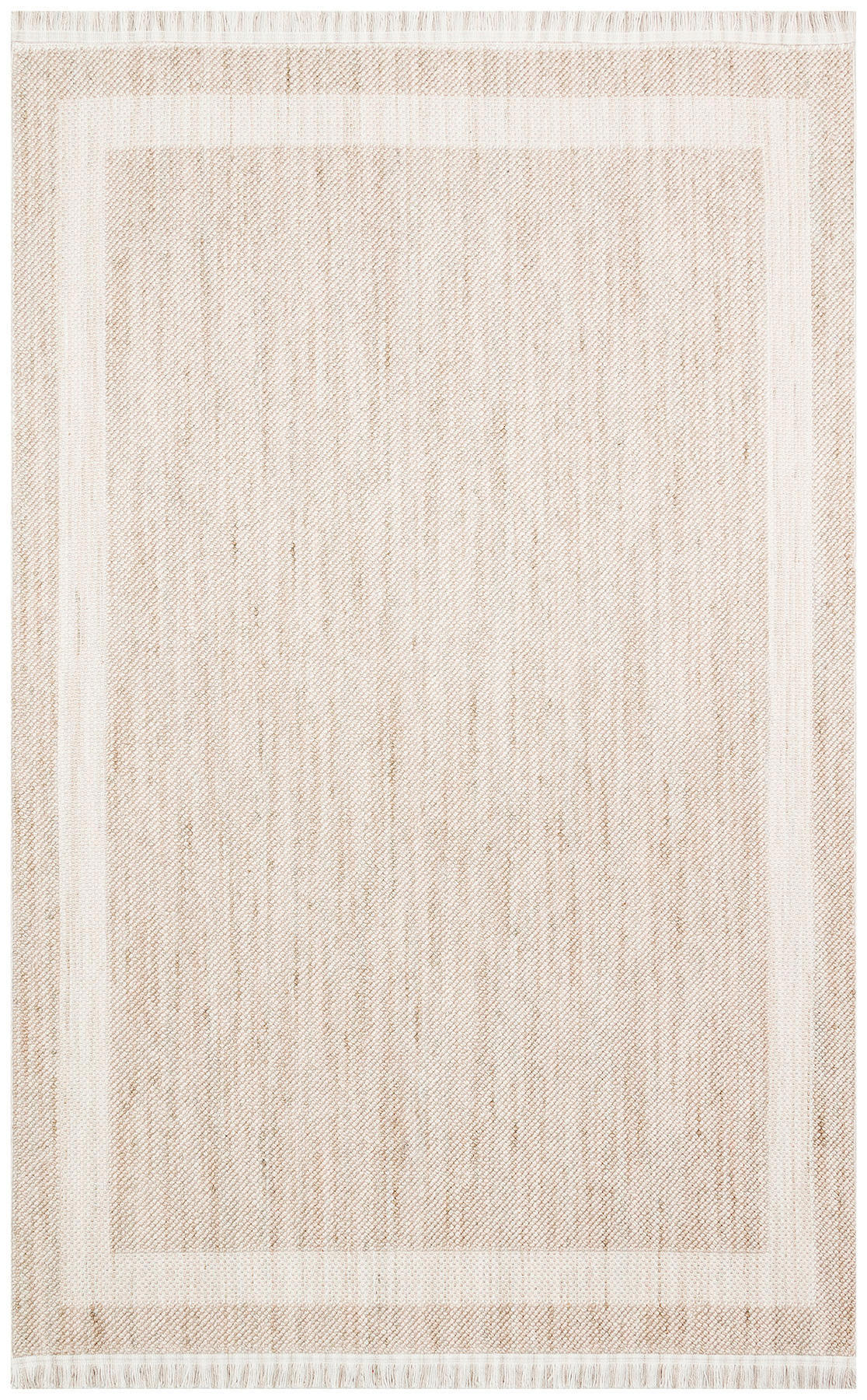 Eko Halı Cozy CZY05 Krem 10 mm Polyester Antibakteriyel Yıkanabilir Orta Dikdörtgen Makine Dokuma Salon Halısı 160x230 cm