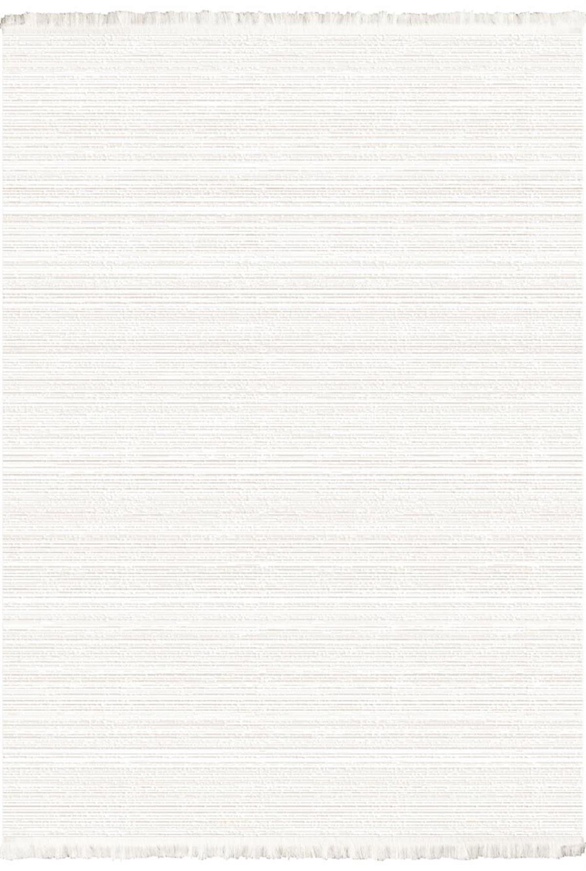 İpek Mekik Halı Sardes 6113A Krem 11 mm Akrilik Yıkanabilir Orta Kaymaz Pamuk Taban Dikdörtgen Makine Dokuma Antre-Çocuk Odası-Salon-Yatak Odası Halısı 100x300 cm