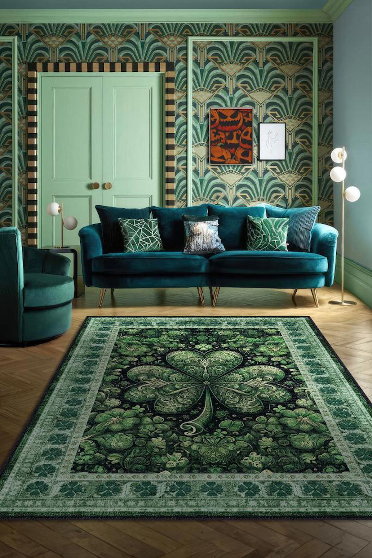 Homshtag Yonca Çok Renkli 4 mm Pamuk Antistatik Yıkanabilir İnce Kaymaz Dikdörtgen Makine Dokuma Salon Halısı 160x230 cm