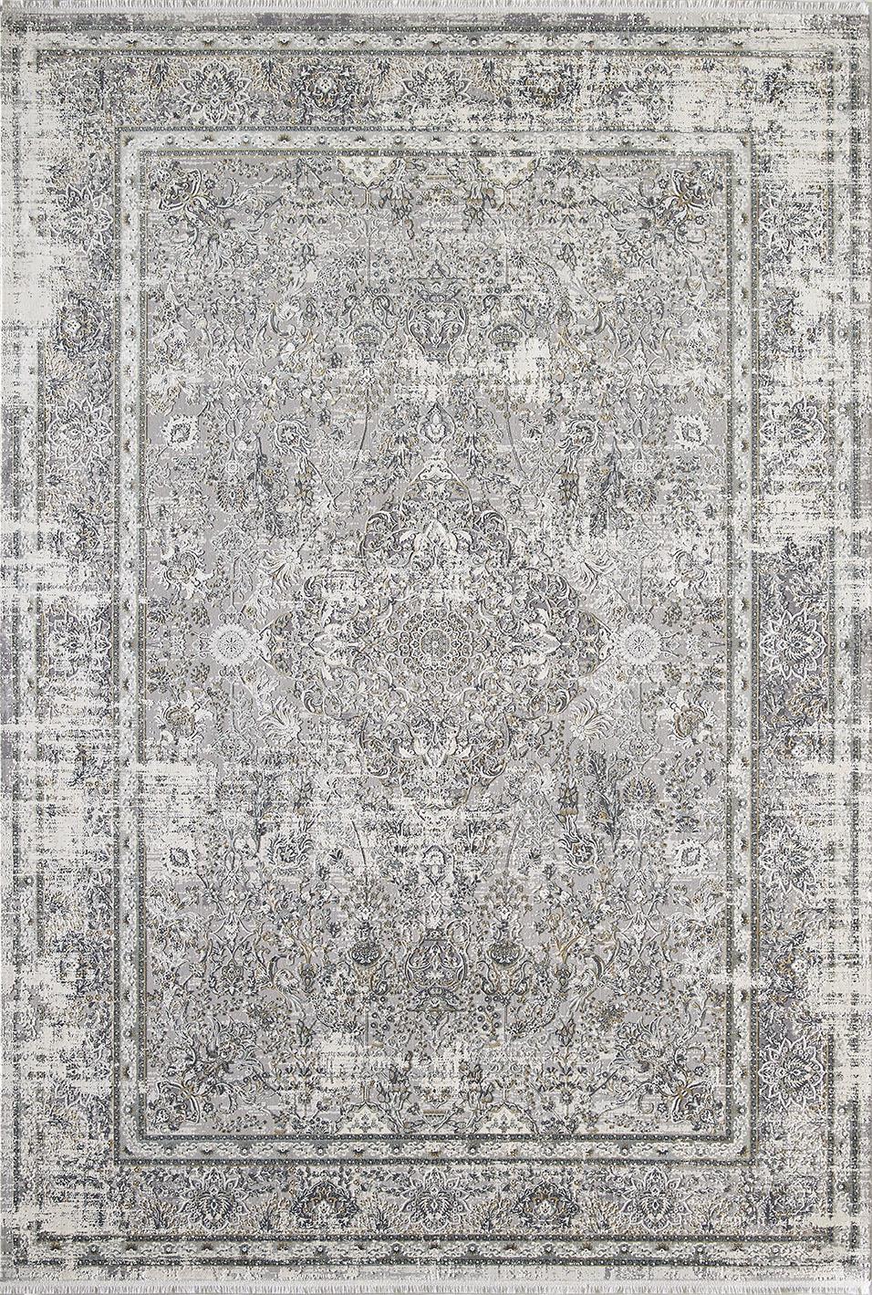 Gümüşsuyu İpekzade100 11380 Gri 8 mm Akrilik Yıkanabilir Orta Kaymaz Dikdörtgen Makine Dokuma Oturma Odası-Salon Halısı 180x280 cm