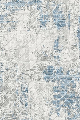 Kreasyon Halı Hesna A0002 Mavi 9 mm Akrilik Yalıtıma Yardımcı Yıkanabilir İnce Kaymaz Pamuk Taban Dikdörtgen Makine Dokuma Salon Halısı 140x200 cm