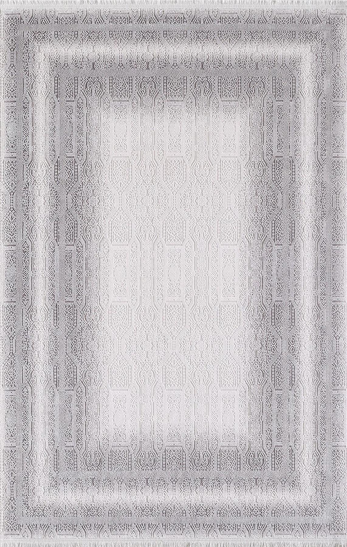 Artemis Halı 02266C Gri 0.8 mm Akrilik Yıkanabilir İnce Kaymaz Jüt Taban Dikdörtgen Makine Dokuma Salon Halısı 160x200 cm