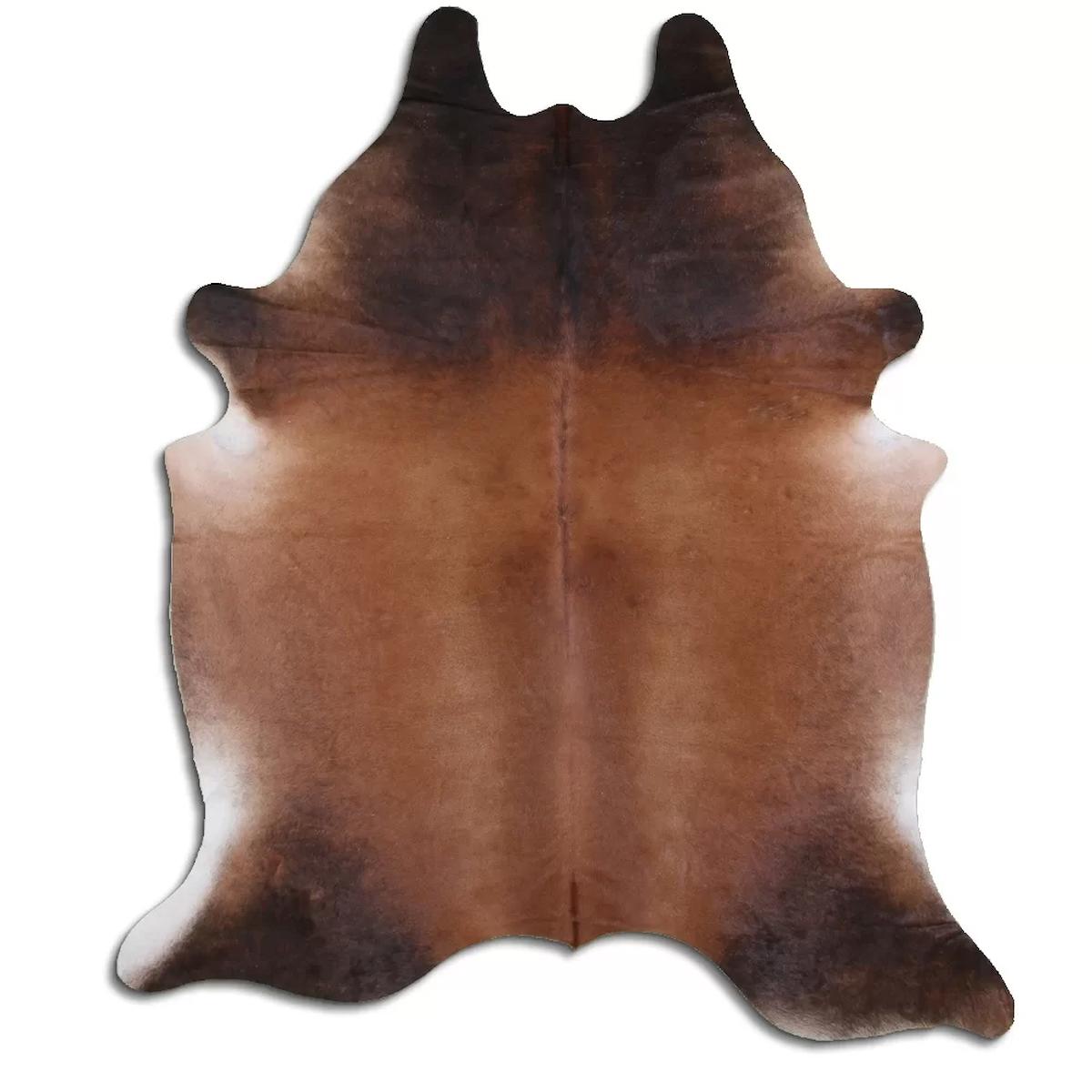 Fiesta Leather Art 65006 Krem 51 mm Deri Toz Tutmaz Yıkanabilir İnce Kaymaz Deri Taban Oval Makine Dokuma Salon Halısı 120x160 cm