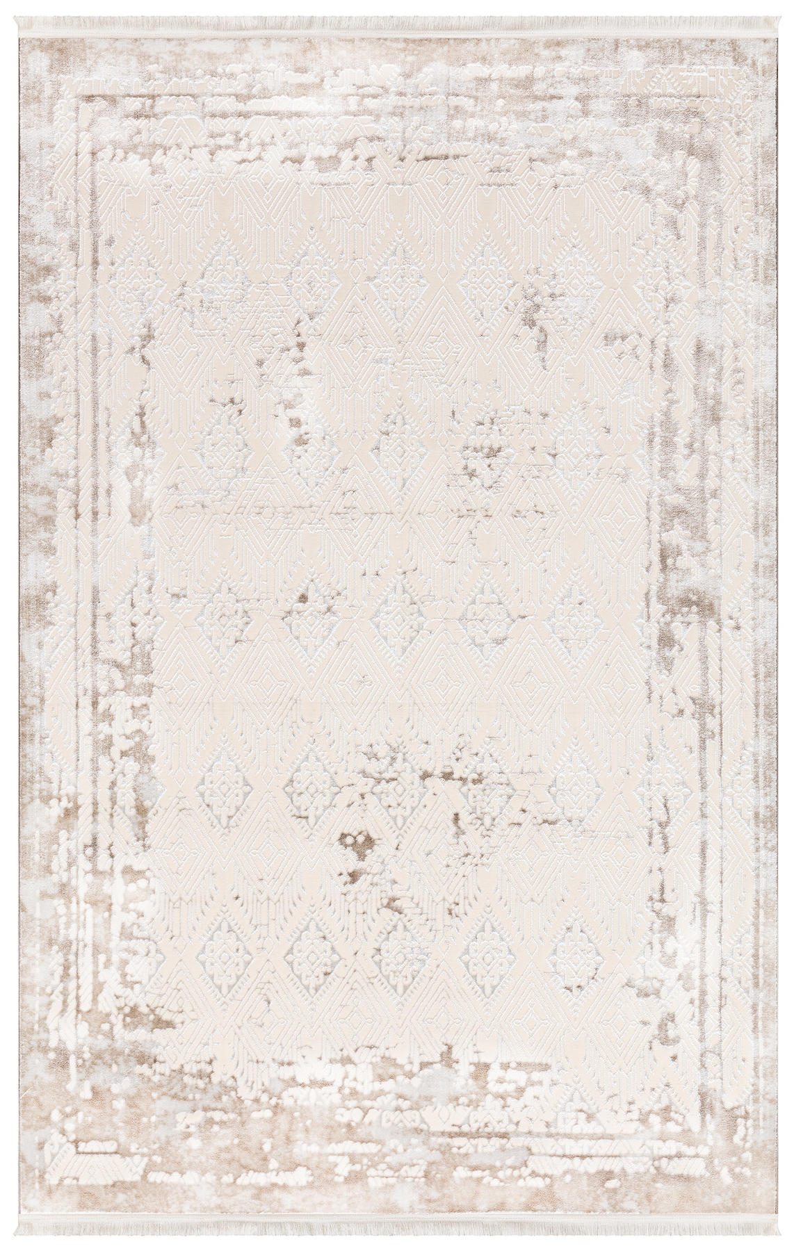 İpek Home Sihir 17404 Bej-Kahverengi 6 mm Polyester Toz Tutmaz Yıkanabilir İnce Kaymaz Pamuk Taban Dikdörtgen Makine Dokuma Antre-Çocuk Odası-Salon-Yatak Odası Halısı 80x150 cm