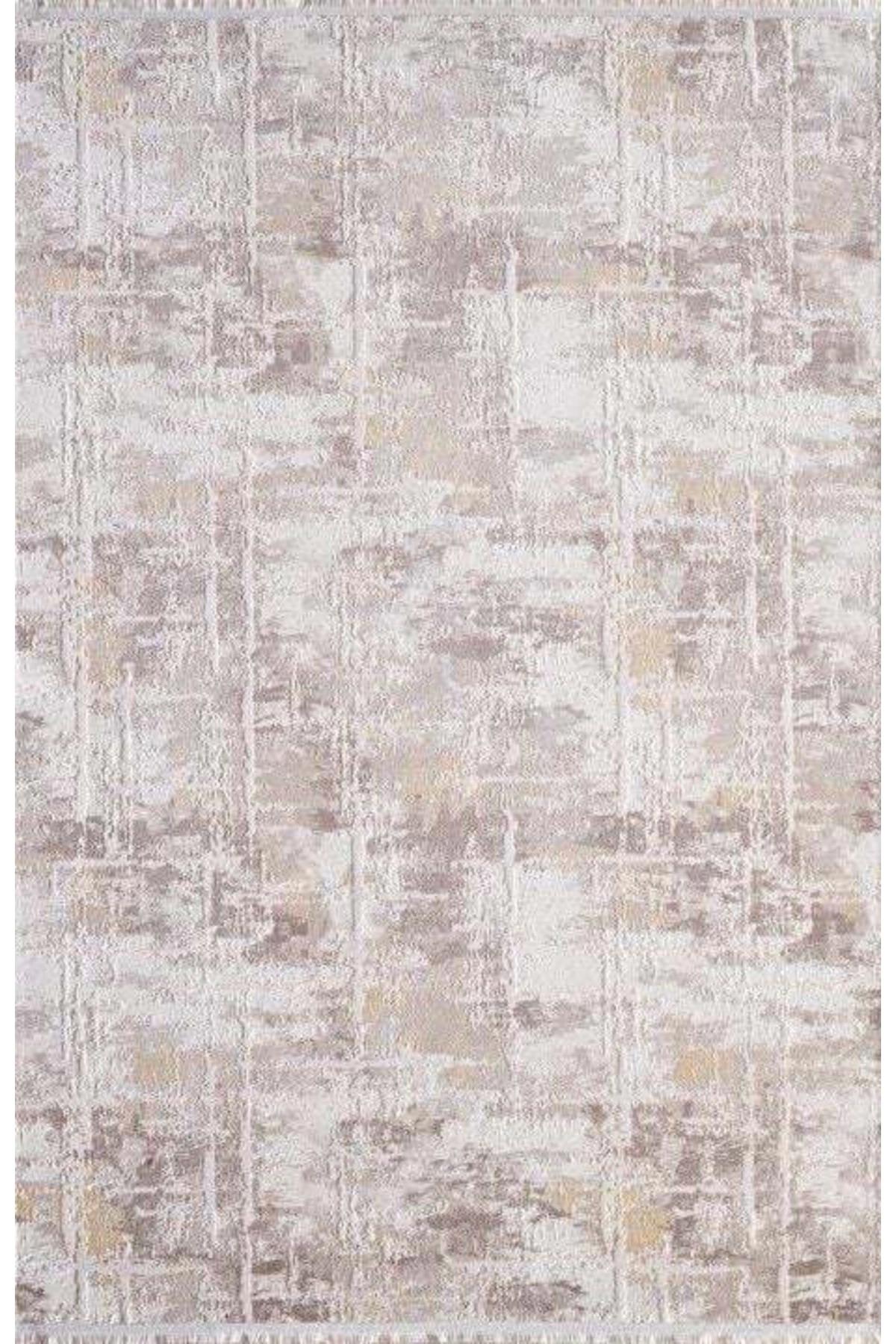 Gümüşsuyu 11470 Sarı 9 mm Akrilik Yumuşak Yıkanabilir İnce Dikdörtgen Makine Dokuma Salon Halısı 100x150 cm
