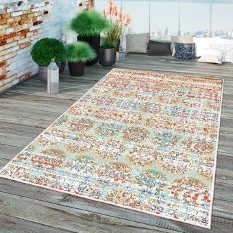Homefesto Krem 5 mm Polyester Leke Tutmaz Yıkanabilir İnce Kaymaz Taban Dikdörtgen Makine Dokuma Salon Halısı 150x150 cm
