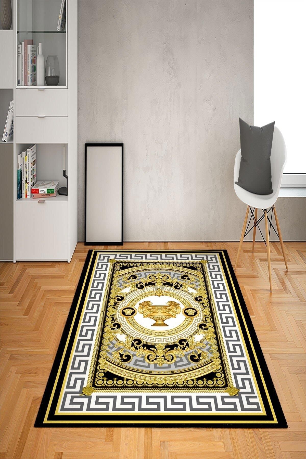 Doruklar Home Collection Çok Renkli 0.7 mm Antibakteriyel Yıkanabilir Kalın Kaymaz Taban Dikdörtgen Makine Dokuma Çocuk Odası Halısı 100x150 cm