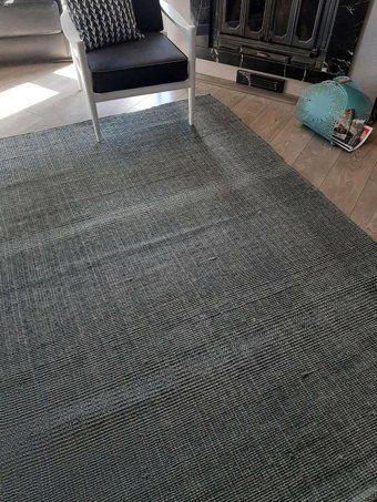 Giz Home Pata Antrasit 12 mm Yıkanabilir Kalın Kaymaz Dikdörtgen Makine Dokuma Salon Halısı 120x180 cm