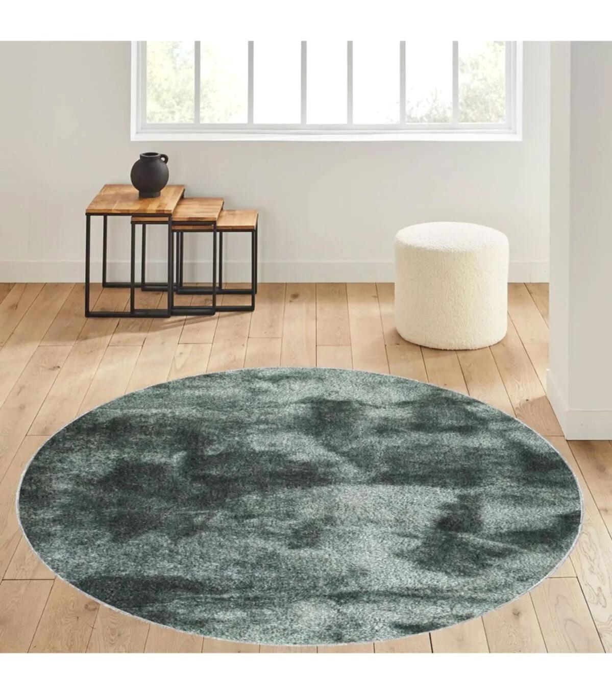 Rovigo Home RVG7091 Çok Renkli 8 mm Polyester Antibakteriyel-Leke Tutmaz-Toz Tutmaz Yıkanabilir İnce Kaymaz Dot Taban Yuvarlak Makine Dokuma Salon Halısı 80x500 cm