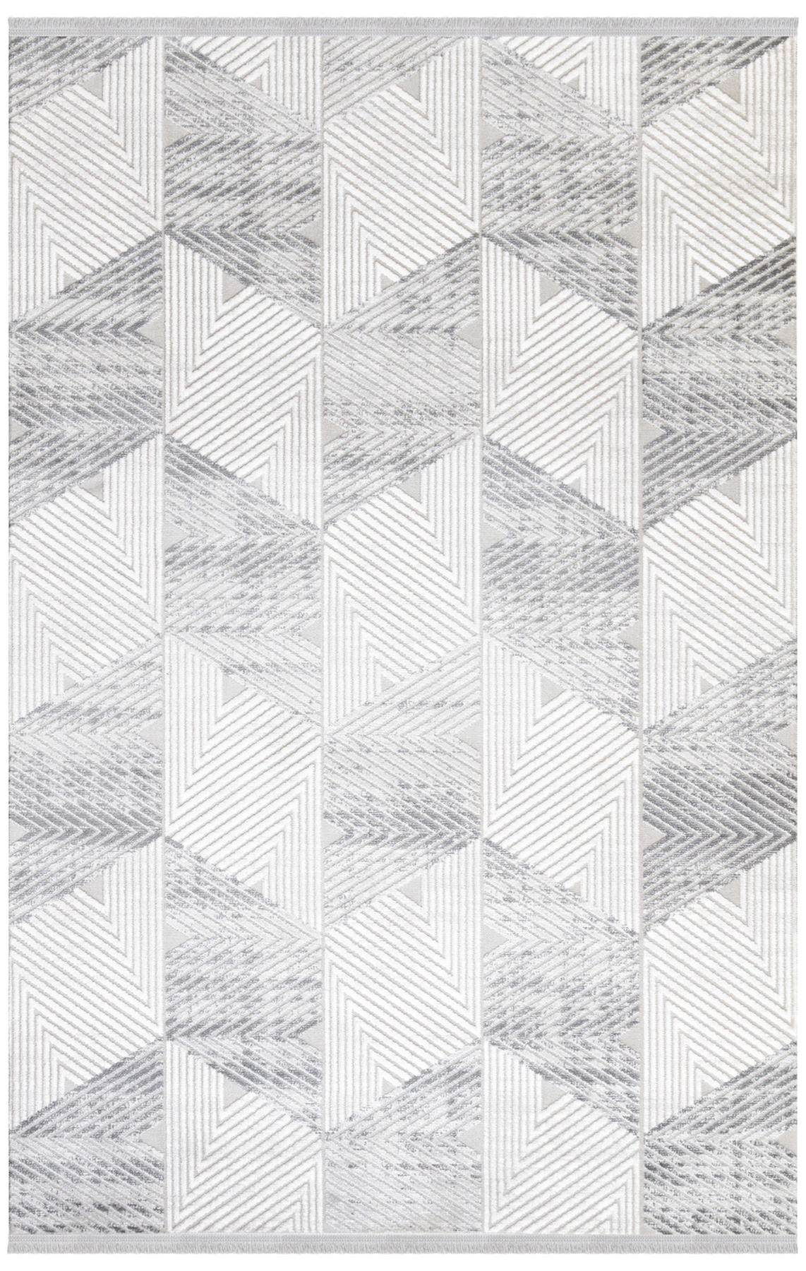 İpek Home Filiya 11253 Gri 8 mm Akrilik Yıkanabilir Orta Kaymaz Pamuk Taban Dikdörtgen Makine Dokuma Antre-Çocuk Odası-Salon-Yatak Odası Halısı 80x150 cm
