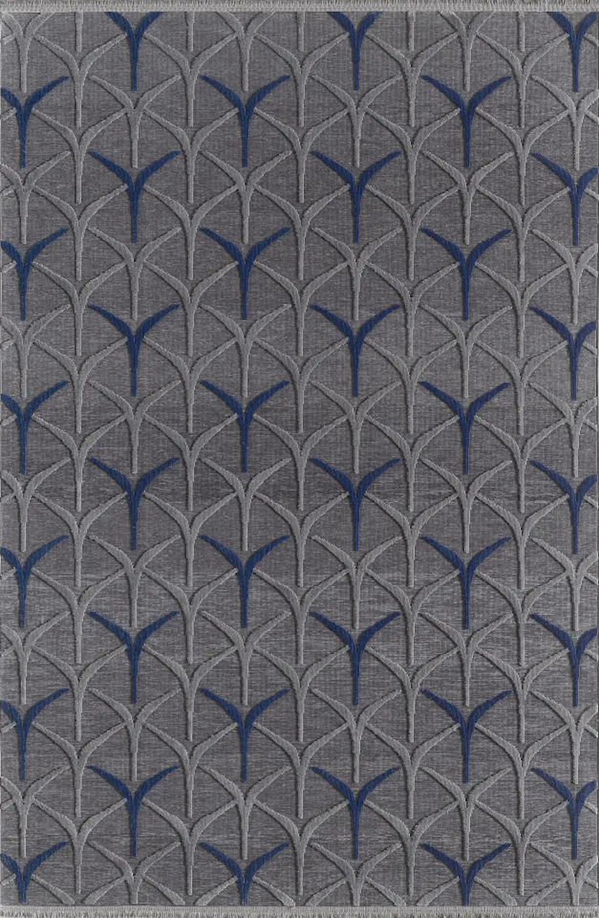 Pierre Cardin Maxwell MK04B Antrasit 0.8 mm Akrilik Yumuşak Yıkanabilir İnce Kaymaz Dikdörtgen Makine Dokuma Salon Halısı 200x290 cm