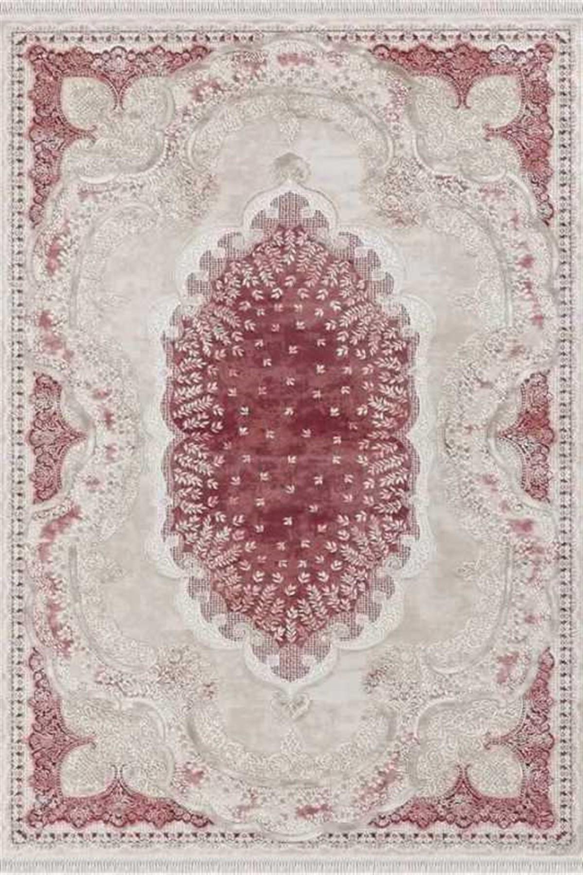 Merinos Rodin 19777 Vizon 8 mm Akrilik Yıkanabilir Kalın Kaymaz Dikdörtgen Makine Dokuma Salon Halısı 80x300 cm
