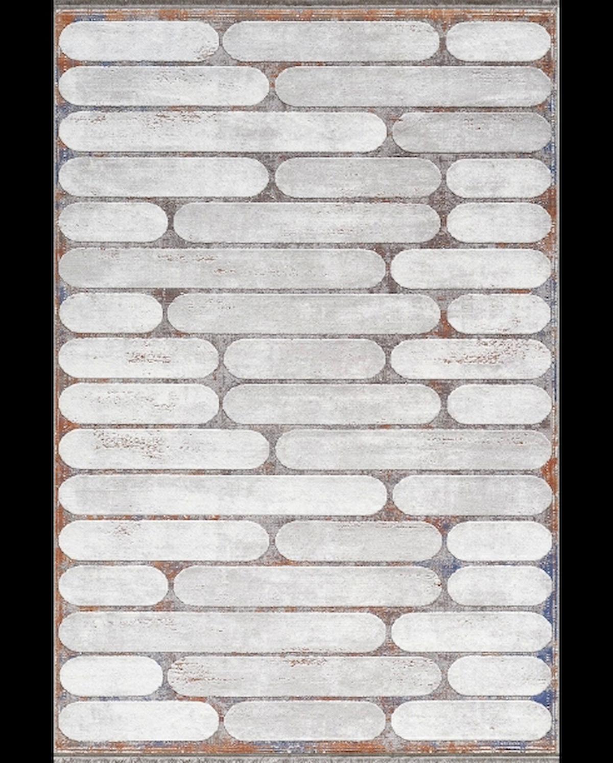 Royal Halı Serenity JV11C Bej-Kahverengi 9 mm Akrilik Antibakteriyel Yıkanabilir Kalın Kaymaz Lateks Taban Dikdörtgen Makine Dokuma Salon Halısı 100x150 cm