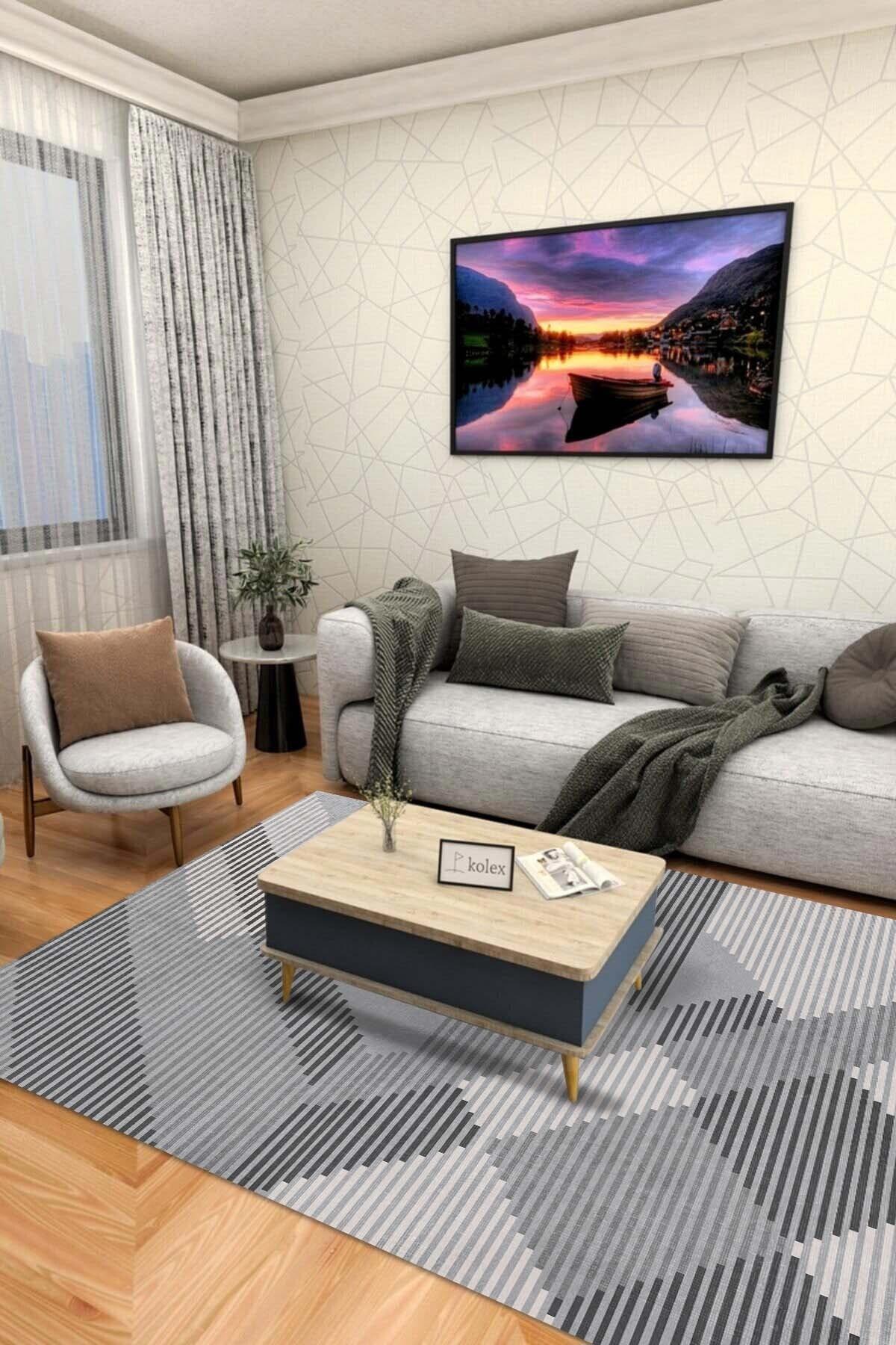 Latte Dizayn Betrice Krem 0.5 mm Pamuk İnce Kaymaz Taban Dikdörtgen Makine Dokuma Salon Halısı 100x300 cm