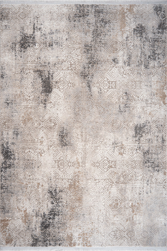 Kreasyon Halı Berceste 1154 Gri Yıkanabilir Kalın Pamuk Taban Dikdörtgen Makine Dokuma Salon Halısı 200x300 cm