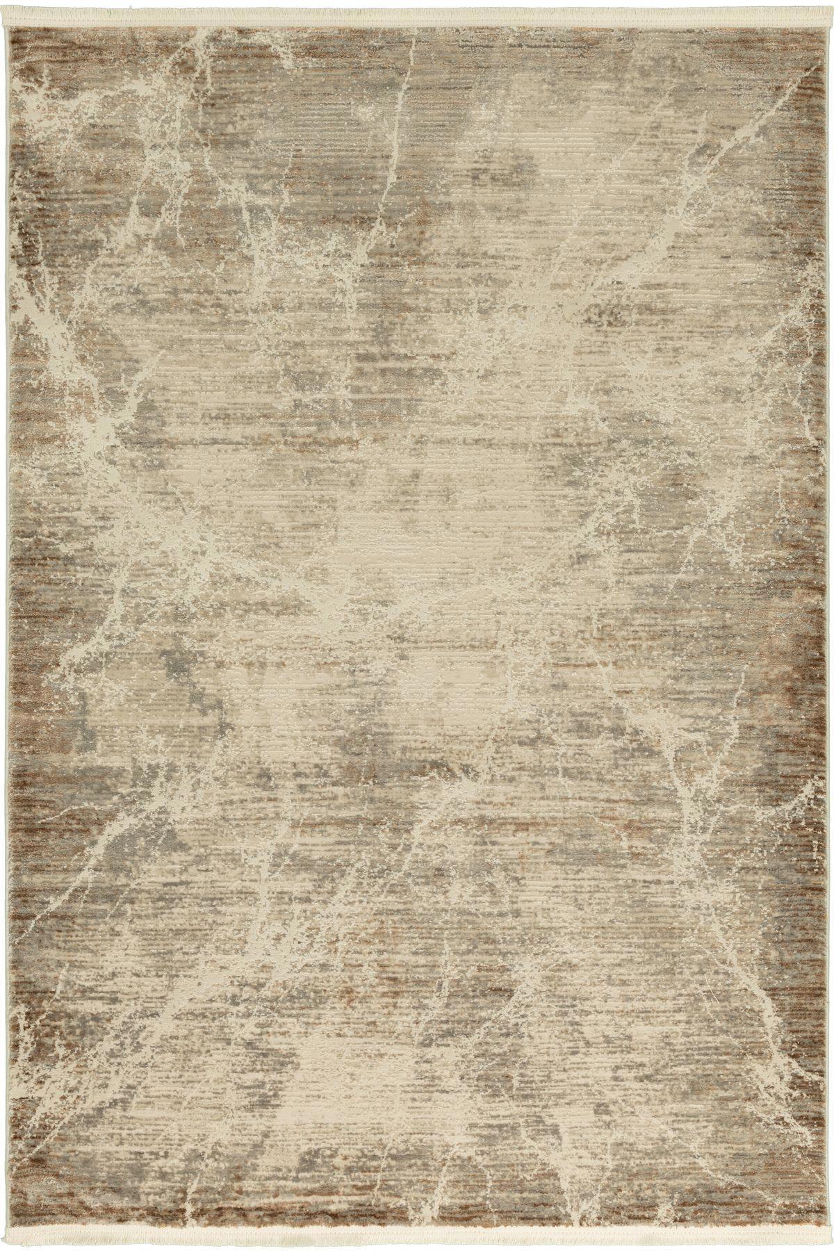 Tuğra Halı Peru PU03 Bej-Kahverengi 9 mm Polyester Toz Tutmaz Yıkanabilir İnce Dikdörtgen Makine Dokuma Antre-Oturma Odası-Salon-Yatak Odası Halısı 80x500 cm