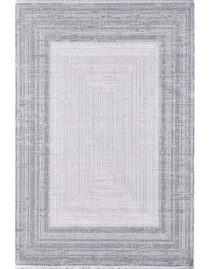 Royal Halı Roma XR02A Gri Akrilik Antibakteriyel Yıkanabilir Kalın Kaymaz Lateks Taban Dikdörtgen Makine Dokuma Salon Halısı 133x190 cm