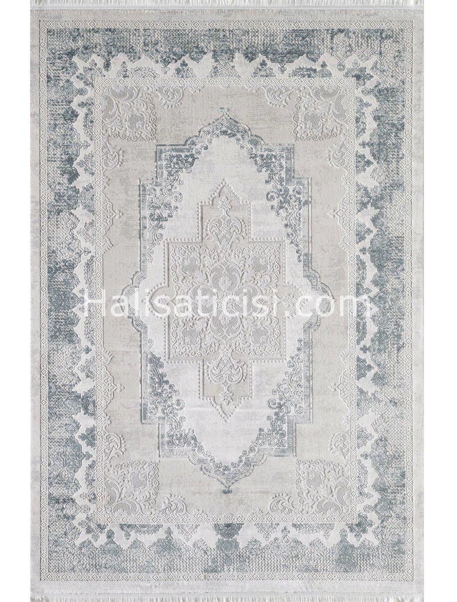Gümüşsuyu Legro 11576 Krem 8 mm Akrilik Toz Tutmaz Yıkanabilir İnce Kaymaz Dikdörtgen Makine Dokuma Salon Halısı 120x180 cm