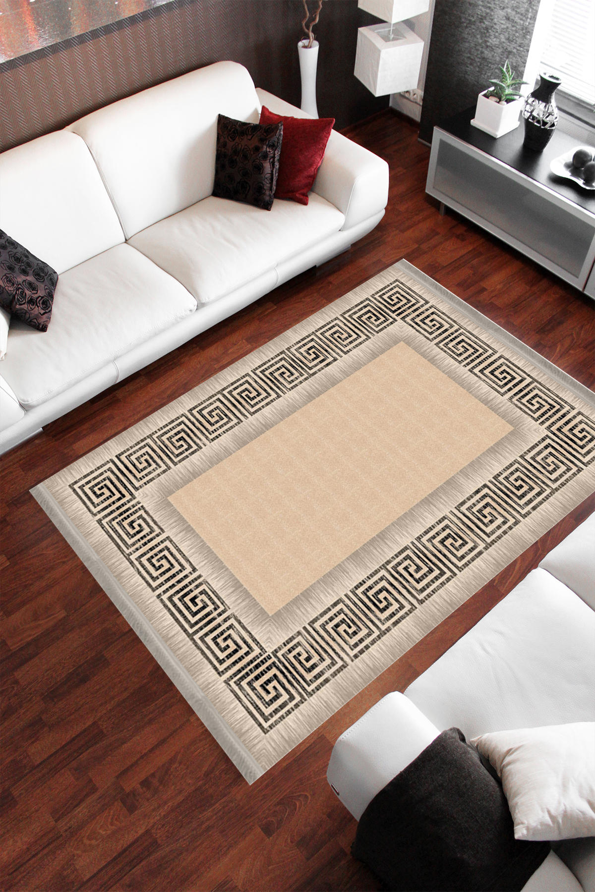 Homier Collection H-DK-5179A Çok Renkli 7 mm Pamuk Antibakteriyel Yıkanabilir Orta Kaymaz Dot Taban Dikdörtgen Makine Dokuma Çocuk Odası Halısı 100x150 cm