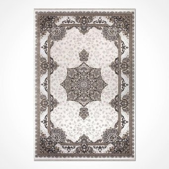 Crea Halı Silver 16518 Krem 6 mm Polyester Toz Tutmaz Yıkanabilir İnce Dikdörtgen Makine Dokuma Salon Halısı 80x150 cm