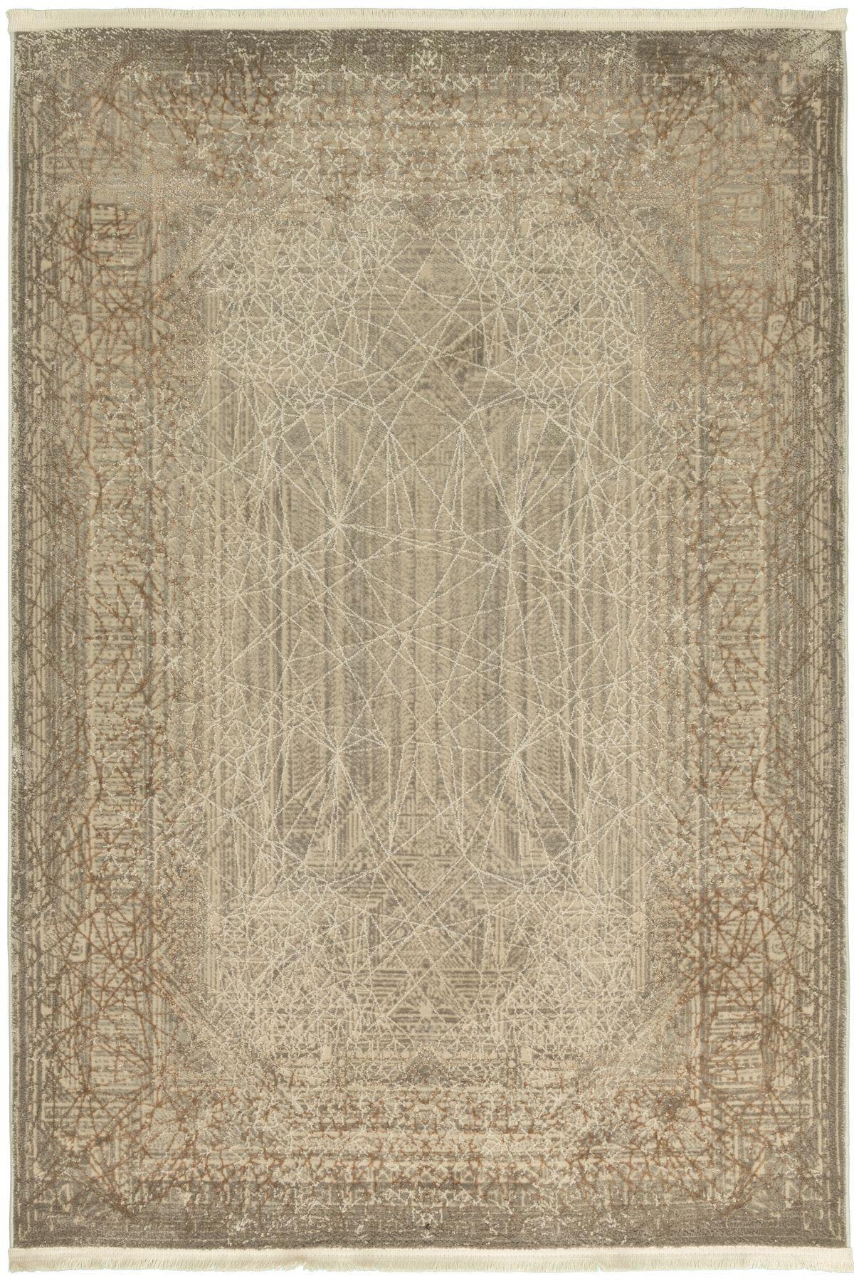 Tuğra Halı Peru PU02 Bej-Kahverengi 9 mm Polyester Toz Tutmaz Yıkanabilir İnce Dikdörtgen Makine Dokuma Antre-Oturma Odası-Salon-Yatak Odası Halısı 80x500 cm