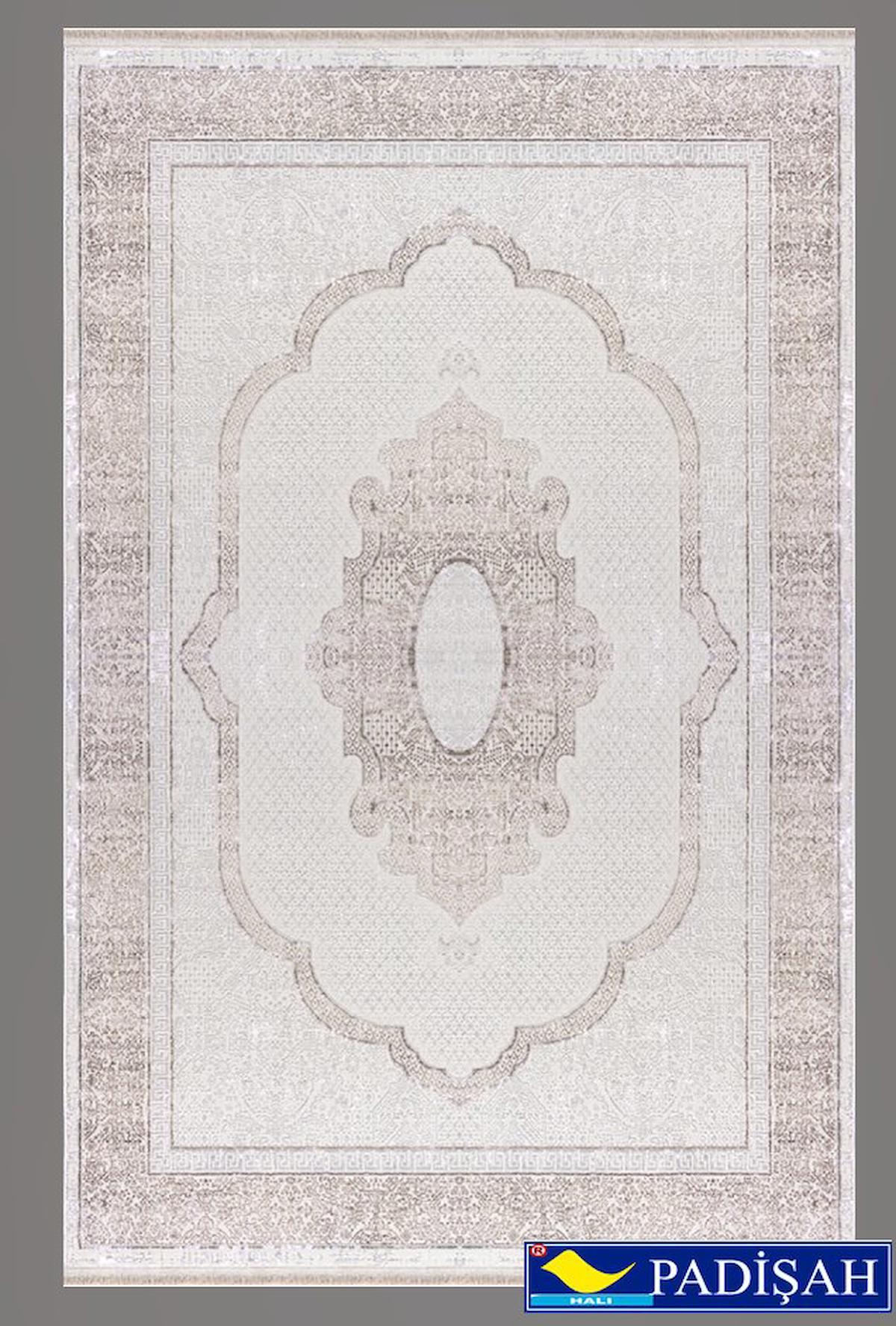 Padişah Aspen Krem 2 mm Polyester Toz Tutmaz Yıkanabilir İnce Dikdörtgen Makine Dokuma Salon Halısı 120x180 cm