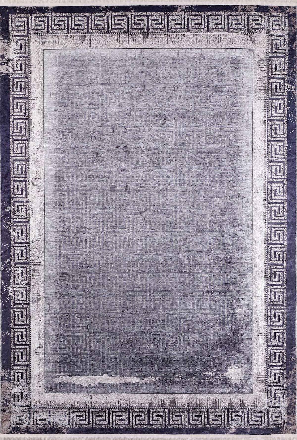 Halı Atölyesi Antrasit 5 mm Pamuk Yıkanabilir İnce Kaymaz Taban Dikdörtgen Makine Dokuma Salon Halısı 180x250 cm