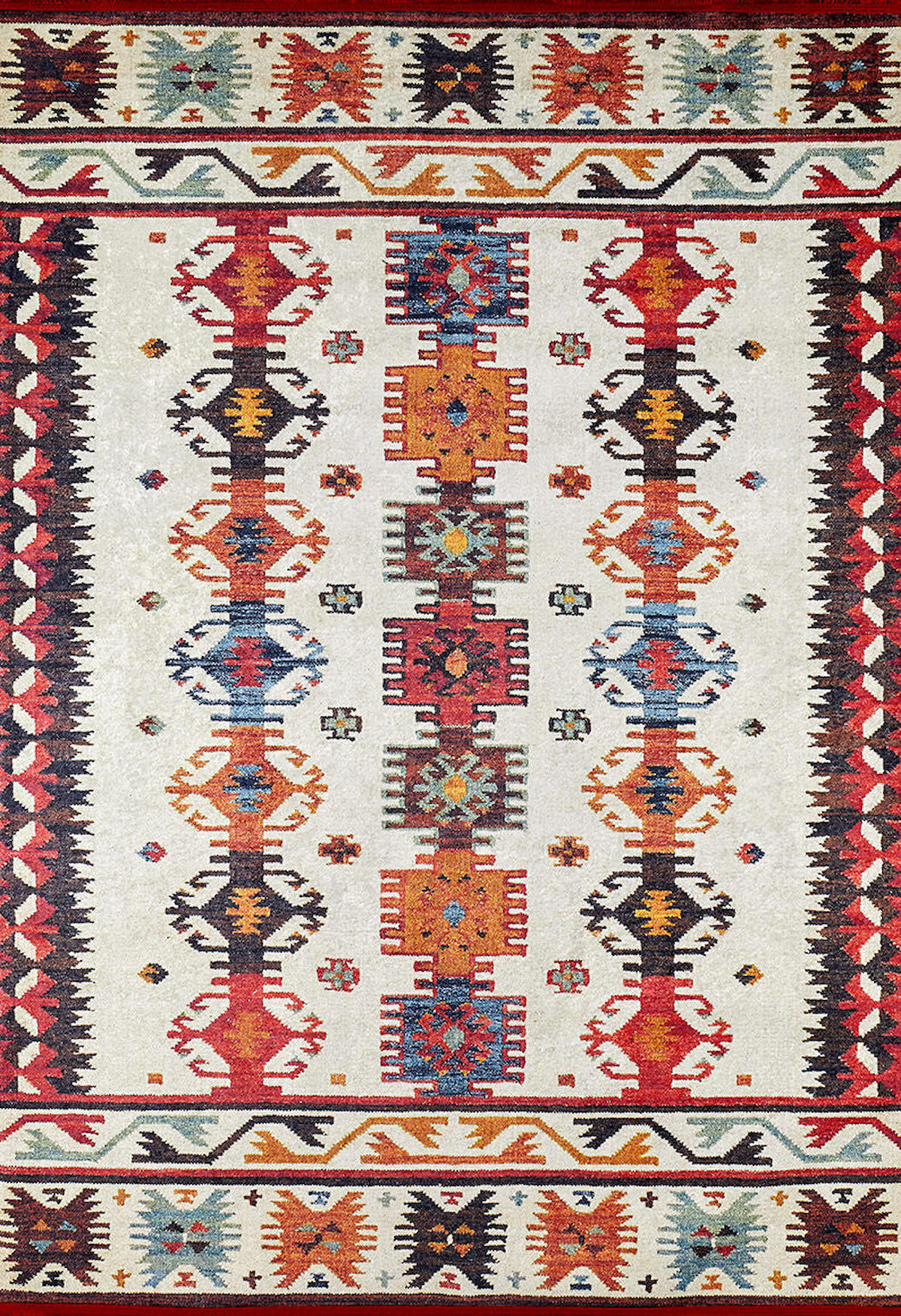 Halı Atölyesi HA148 Kırmızı 5 mm Pamuk Antibakteriyel Yıkanabilir İnce Kaymaz Taban Dikdörtgen Makine Dokuma Salon Halısı 120x180 cm