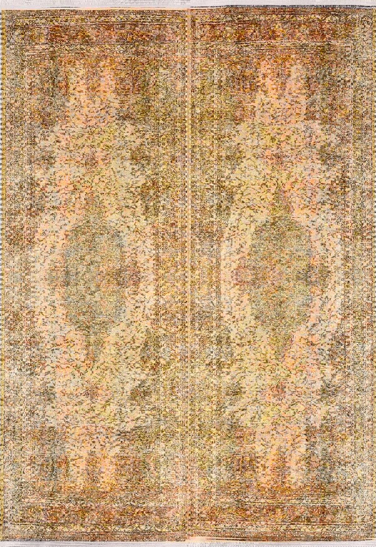 Halı Atölyesi HK050 Sarı Pamuk Yıkanabilir İnce Kaymaz Taban Dikdörtgen Makine Dokuma Halı 80x500 cm