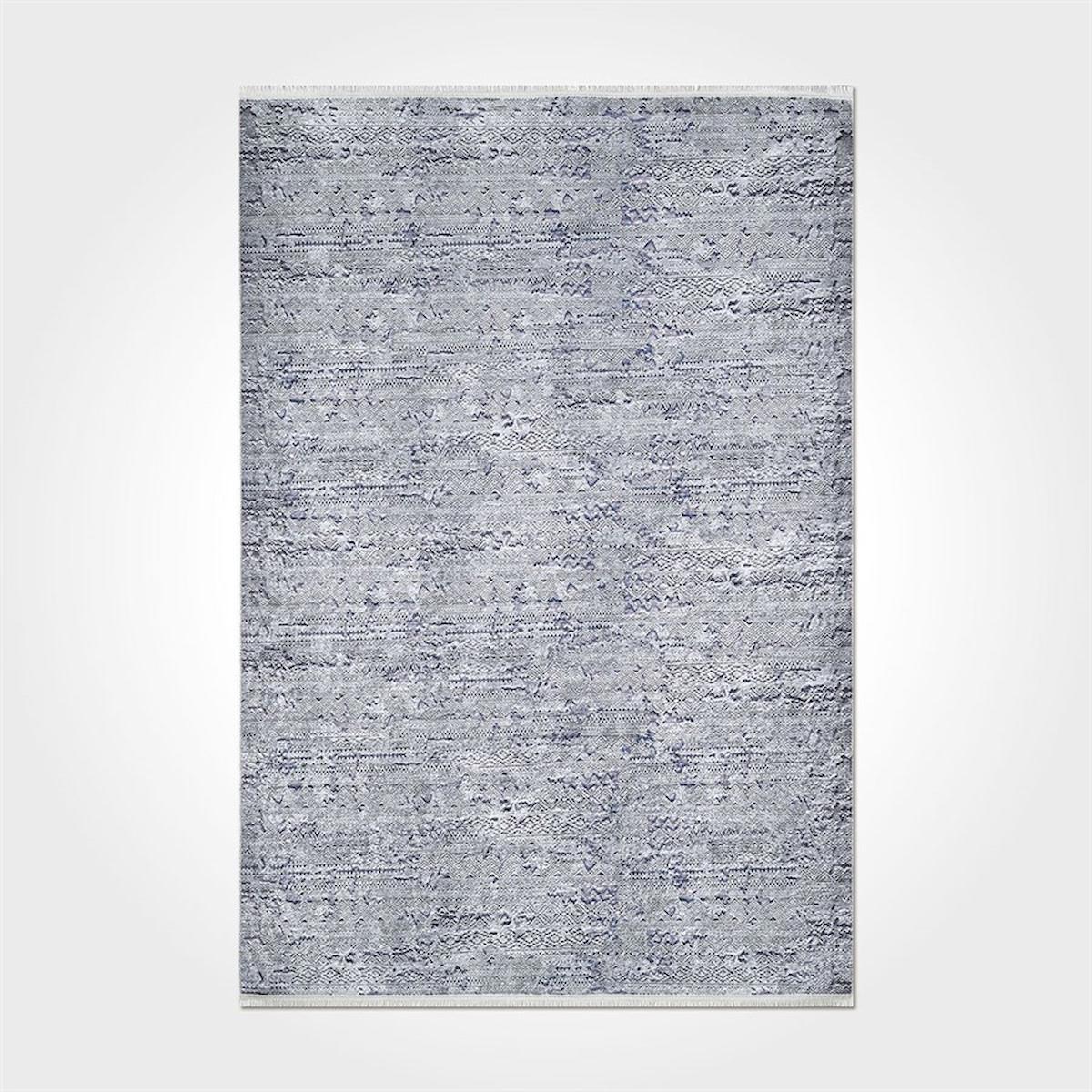 Crea Halı 2478PC Gri Pamuk-Polyester Yıkanabilir İnce Kaymaz Pamuk Taban Soyut Temalı Dikdörtgen Makine Dokuma Salon Halısı 160x235 cm