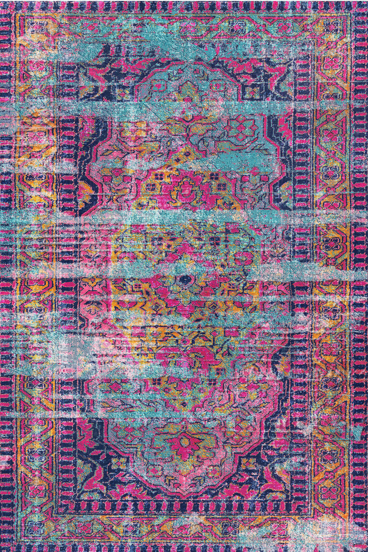 Latte Dizayn Lane Krem 0.8 mm Pamuk Antibakteriyel Yıkanabilir İnce Kaymaz Pamuk Taban Dikdörtgen Makine Dokuma Salon Halısı 120x120 cm
